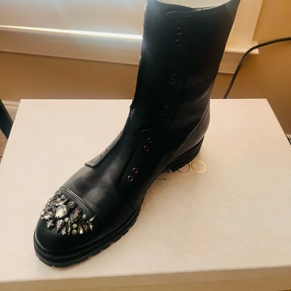 Jimmy Choo Black Embellished Moto Boots
New never worn - Picture 1 of 10